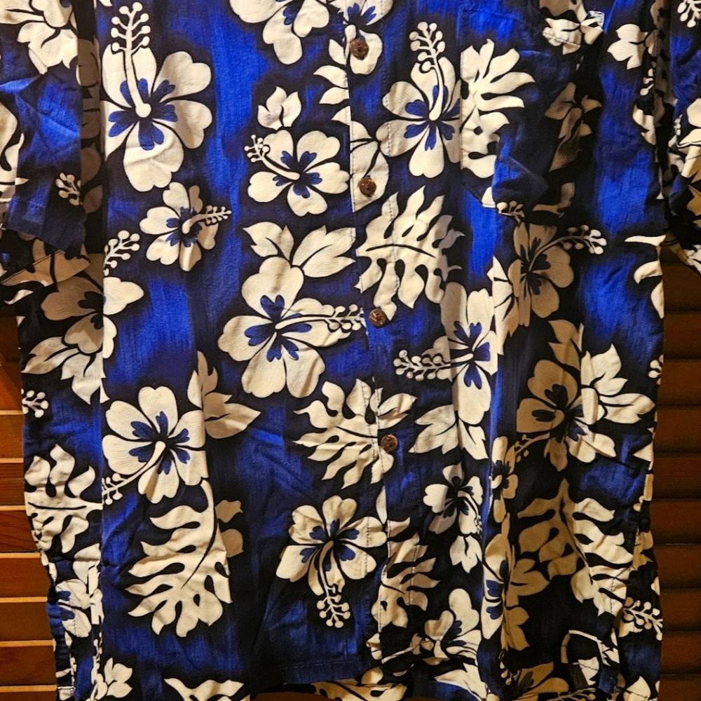 Tiki Palm Mens Hawaiian 2xl xxl shirt